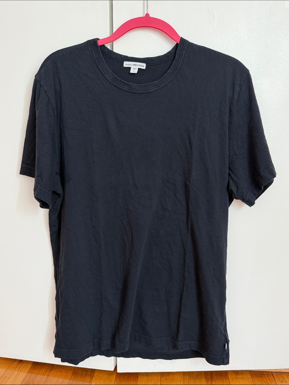 James Perse Black Short-Sleeve Crewneck Tee